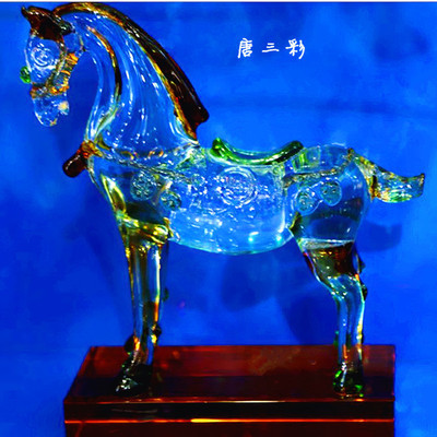 【水晶禮品 高檔飾品 唐三彩 水晶工藝品 時尚家居擺件 送領(lǐng)導(dǎo)】價格,廠家,圖片,水晶工藝品,廣州東赫商貿(mào)-